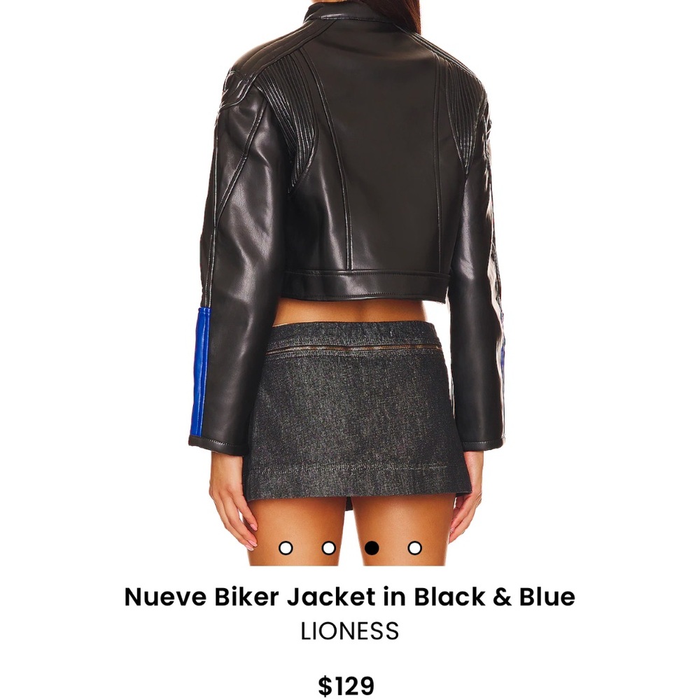 Nueve Biker Jacket in Black & Blue
LIONESS